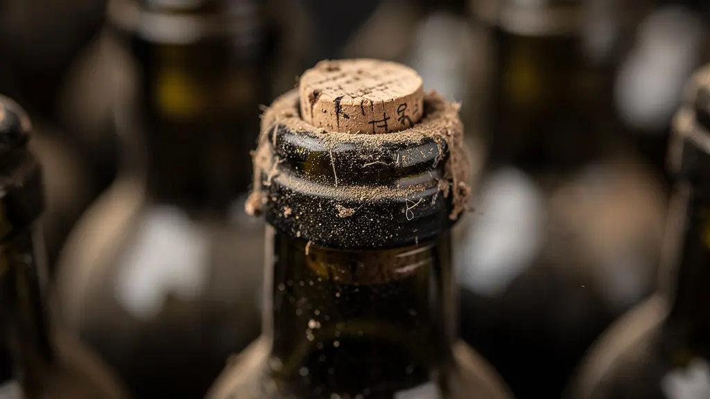 Cave de vieillissement avec bouteilles millésimées dans la pénombre