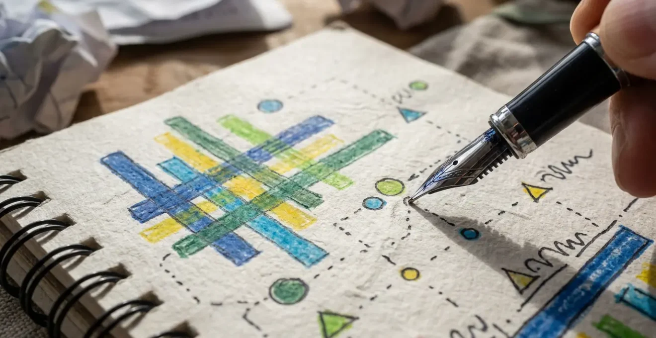 Carnet de planification d'objectifs linguistiques avec progression visuelle sur tableau