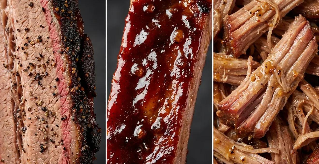 Comparaison visuelle des différents styles de barbecue américain avec leurs sauces caractéristiques